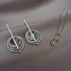 Elara - zilveren ketting en oorbellen- Odette's Jewellery