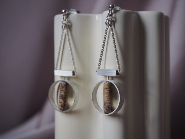Syrma - zilveren oorbellen met jaspis - Odette's Jewellery